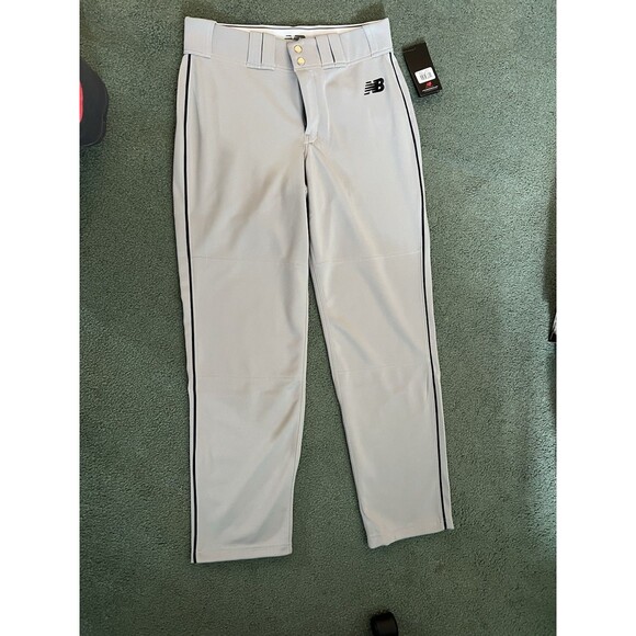 New Balance Grey Adversary 2 Blue Piped Baseball Pants Mens Medium NWT BMP216